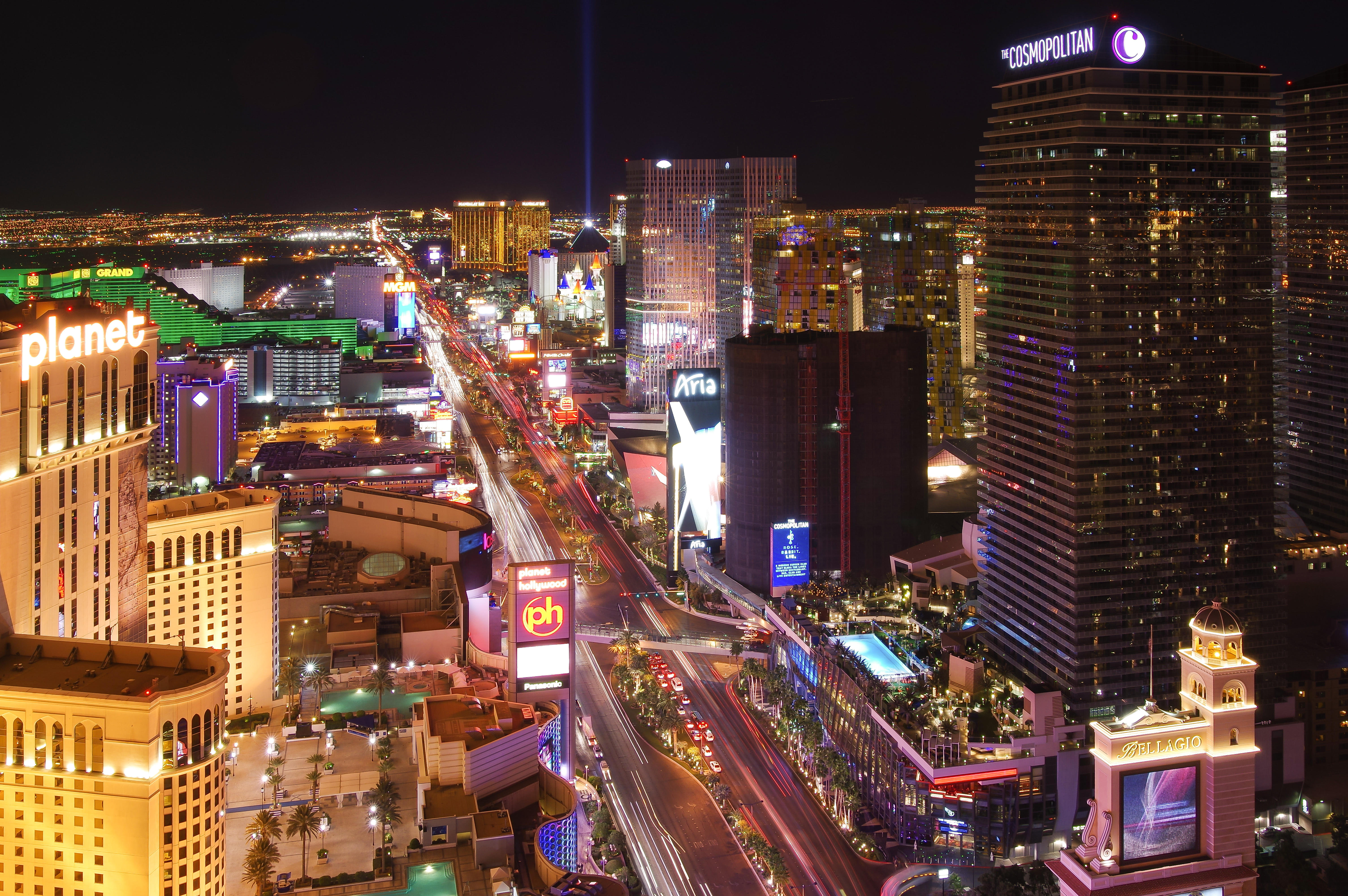 Las Vegas Strip lights for show and entertainment planning